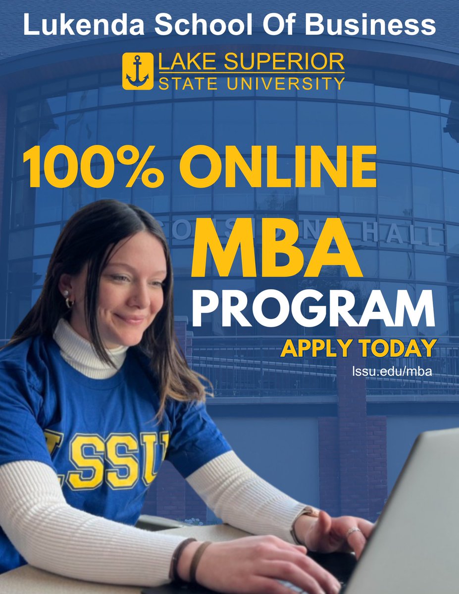 Take your career to the next level with LSSU's online MBA program 📈 Applications are open!

Acquire the skills needed to level up in today's competitive job market. Your education, on your time- your way!

Learn more and apply: lssu.edu/mba

#LSSU #OnlineLearning #MBA