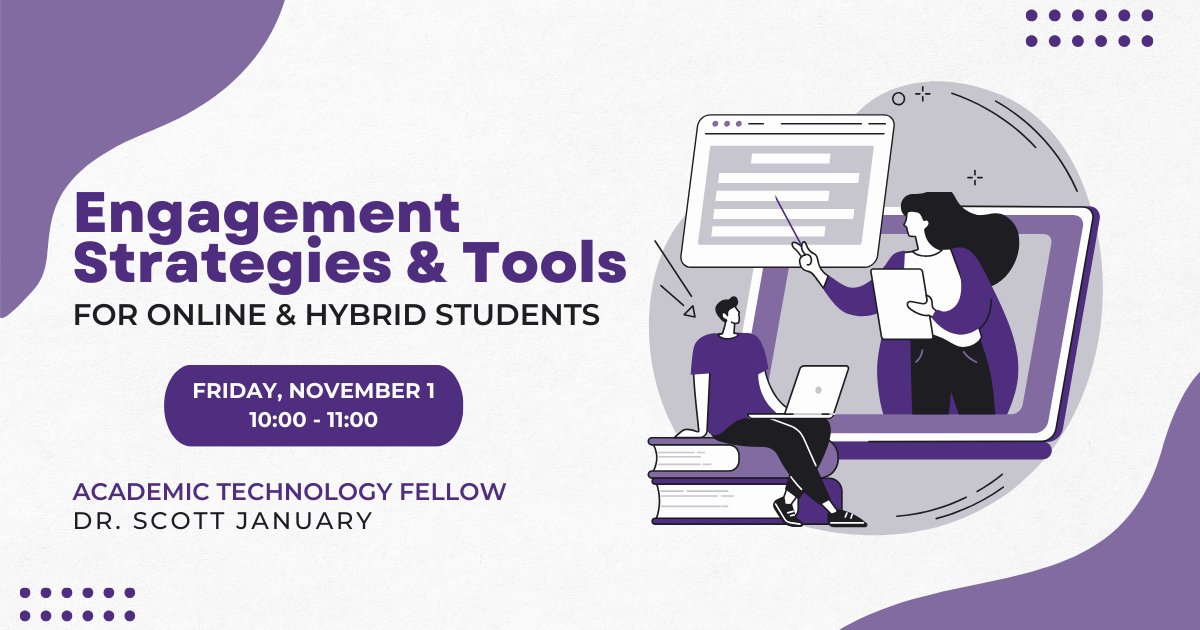 Want to level up your online &amp; hybrid teaching? 💻Join us on Zoom this Friday for a great session on engaging students with videos, gamification, and interactive tools. 

RSVP for the Zoom link:  ow.ly/S3wC50TUNRN