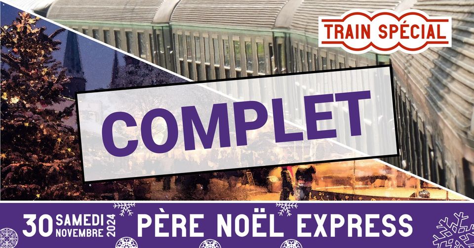 📢 Le Père Noël Express du 30 novembre pour Arras est COMPLET !
➡️ Vous pouvez vous inscrire sur liste d'attente (📨voyages@mfpn.fr) si des places se libèrent.
➡️ Vous pouvez aussi réserver vos places pour le Marché de Noël d'Amiens.
mfpn.fr/train/pere-noe…