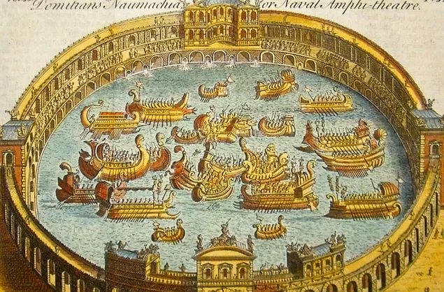 BiancoDavinci's tweet photo. Games in Rome were so advanced that naval battles could be re-enacted with life-sized ships. https://t.co/QUEw36Hs8Z