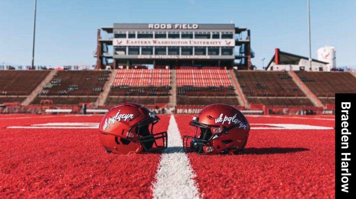 This Saturday, <a href="/EWUFootball/">EWU Football 🏈</a> will wear these special helmets to honor the Kalispel Tribe. The Salish script translates to “group of eagles”. Very cool nod to Native American Heritage Month.