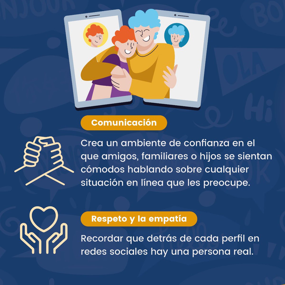 #MesdelaciberseguridadUdeC

La empatía, el respeto y la comunicación son algunos de los conceptos claves a la hora de abordar los casos de ciberacoso 🙇🏻‍♂️

Te invitamos a aprender a identificarlo ⬇️⬇️⬇️