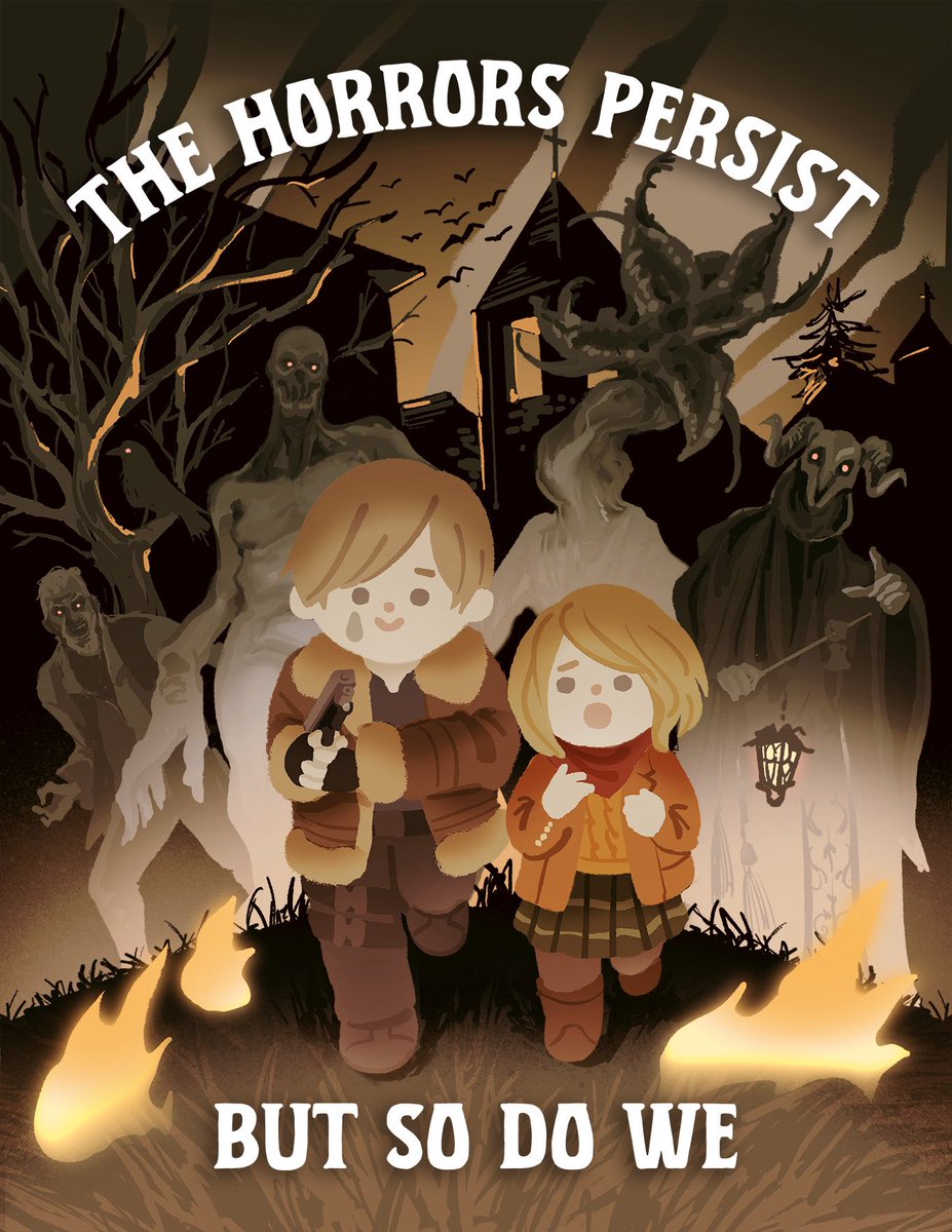 maobabie's tweet image. Happy Resident Evil Halloween!!🎃 

Thank you @RE_Games for sponsoring this artwork and letting me draw Leon and Ashley! #capcomcreators #ad