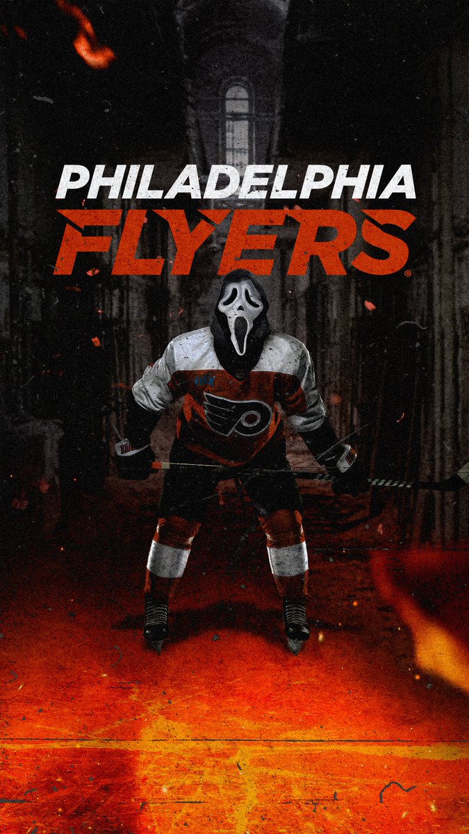 Wallpaper Wednesday, but make it spooky. #LetsGoFlyers | #WallpaperWednesday, image size:675x1200