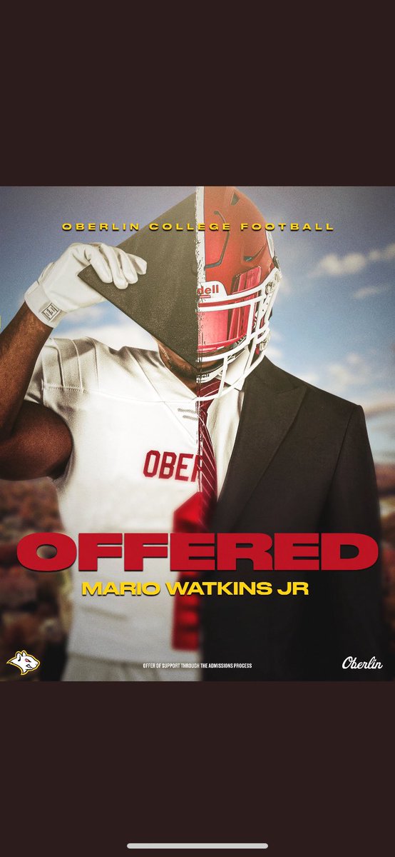 #AGTG Truly Blessed to receive a offer from Oberlin College thank you ! <a href="/BjBradleyj13/">Coach Jennings</a> <a href="/CoachMWatkins/">Coach Watkins</a> <a href="/CoachPFerguson/">🐉</a> <a href="/DiceDragonsFB/">AllderdiceDragonsFootball</a>