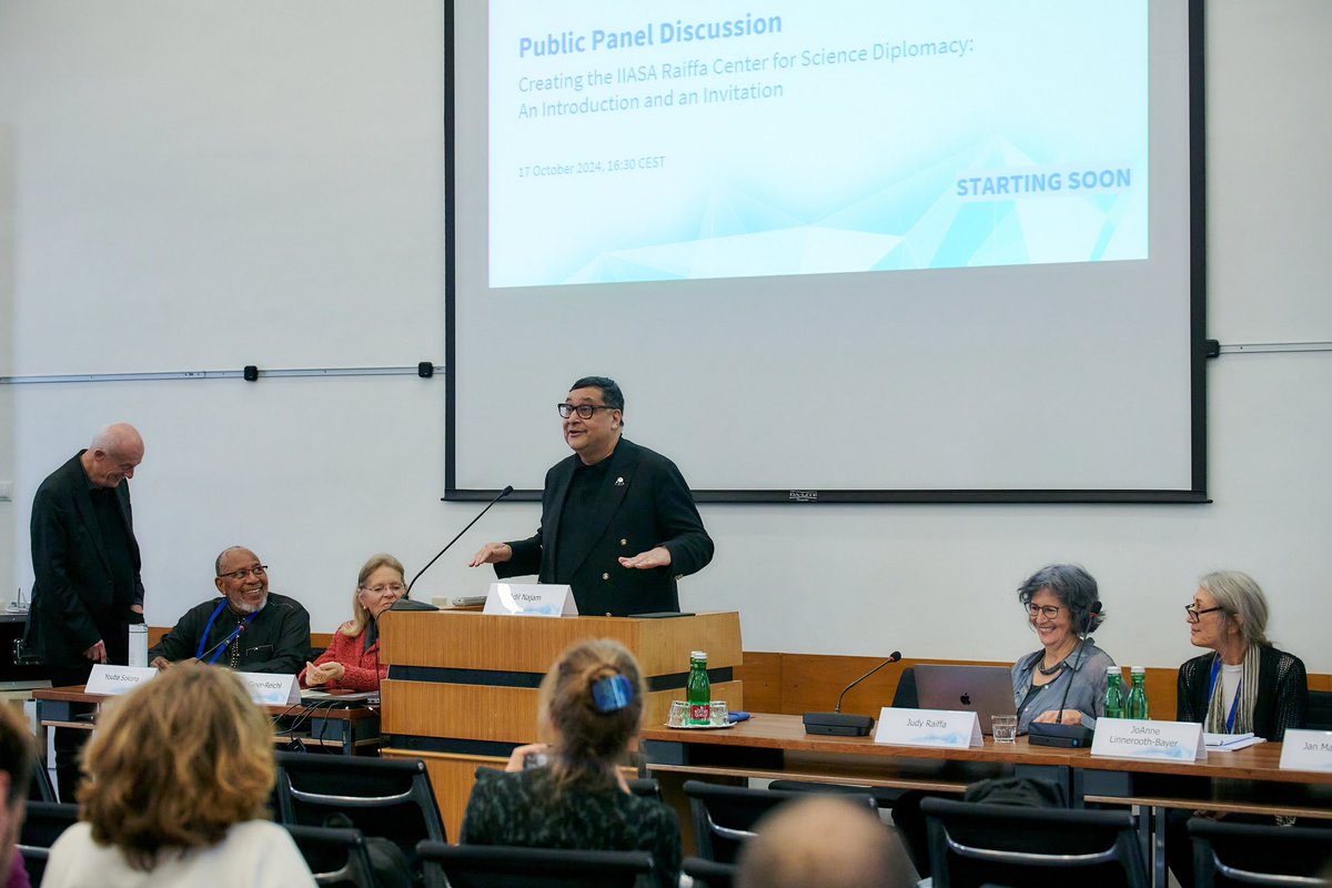 AdilNajam's tweet photo. Was good to be back @IIASAVienna for a deep dive into ways to advance meaningful #ScienceDiplomacy, including at an insightful public panel which I moderated. And to honor legacy of my mentor, Prof Howard Raiffa, IIASA’s first Director.

(Photos: Gabriele Paar Fotografie/IIASA) https://t.co/20DXU0GC0a