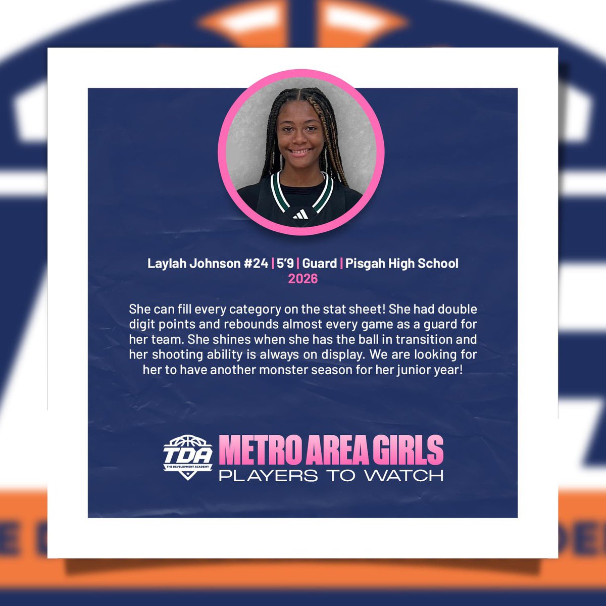 Get to know some of the amazing talent from our Metro Area Girls Players To Watch List! ⬇️

Laylah Johnson (<a href="/laylahjohnson24/">Laylah Johnson</a> ) Pisgah High School 2026