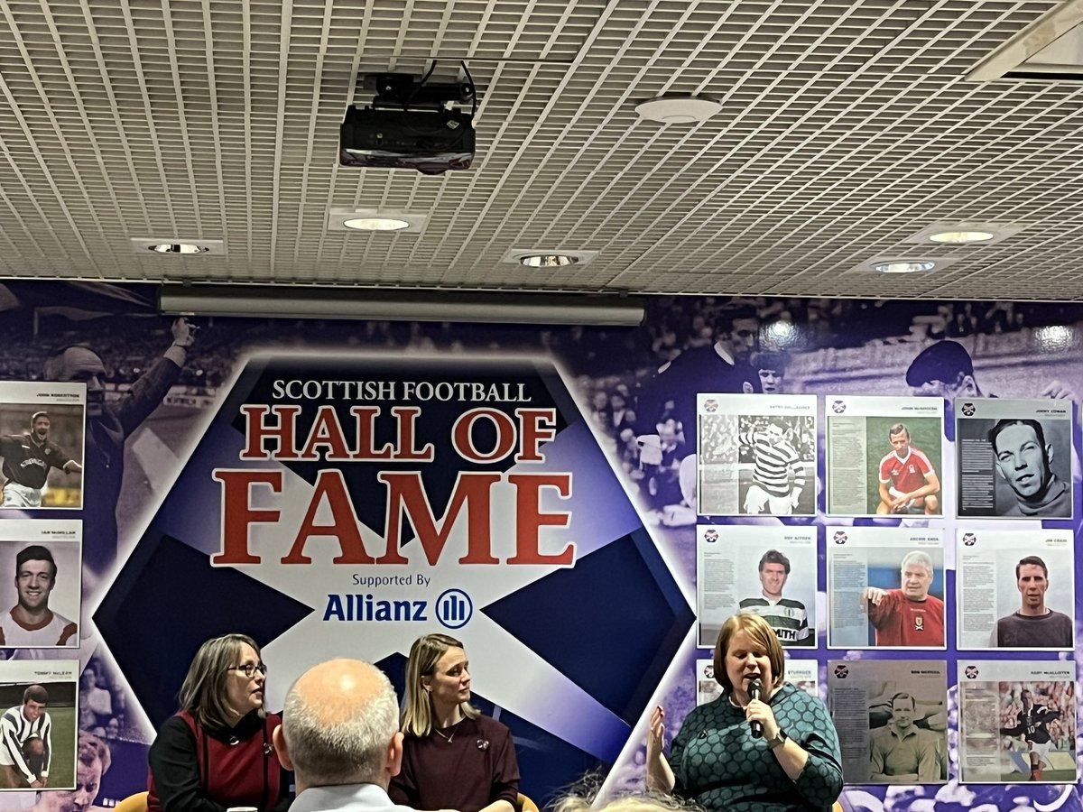 Completely delighted to be at the launch event of <a href="/MostUnsuitable/">A Most Unsuitable Game</a> at Hampden. A great project by <a href="/FionaSkillen/">Professor Fiona Skillen</a> Karen Fraser and  Julie MacNeil with <a href="/TippermuirBooks/">Tippermuir Books</a>