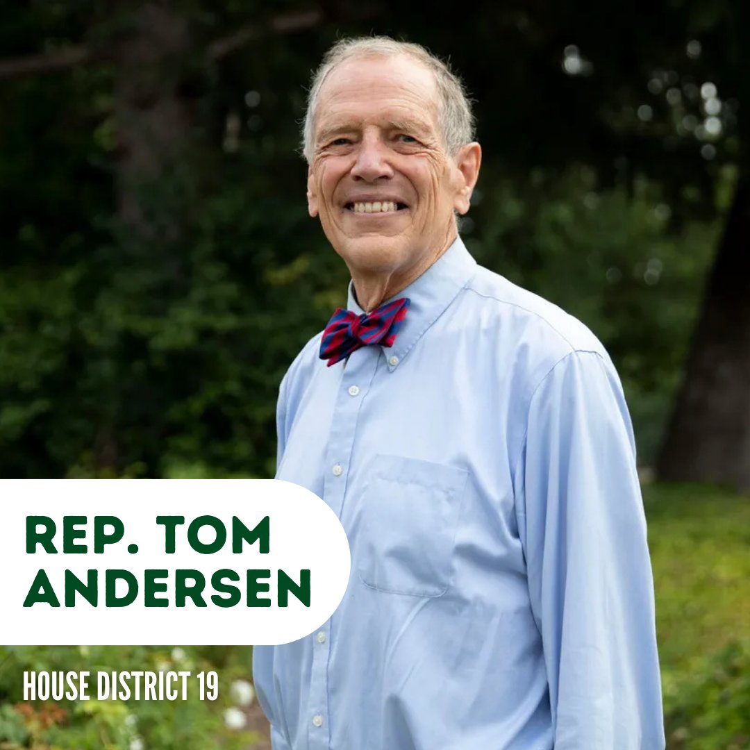 OLCV's tweet photo. Rep. Tom Andersen is a climate champ who’s running for re-election in House District 19 in South Salem! Get to know this OLCV-endorsed candidate before you vote.
Check out all of our endorsements here: https://t.co/hBLX1zbHO1
#OregonElection #Vote #orpol https://t.co/4owHJ4M0EW