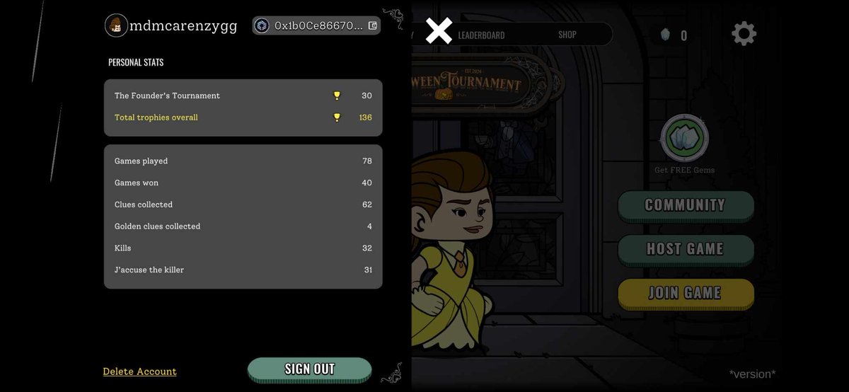 mdmcarenz's tweet photo. Playing The mystery Society is fun and thrilled! But it's hard to find the killer!
@YieldGuild @InviteToMystery #YGGGAPS7 #YGGxTheMysterySociety
#YGGTheFaultfinder https://t.co/bzxP1JsuSu