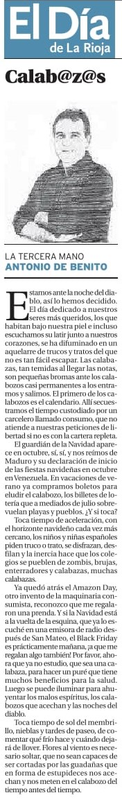 Hoy, la tercera mano, en El Día de La Rioja. CALAB@Z@S eldiadelarioja.promecal.es/Publicacion/11…