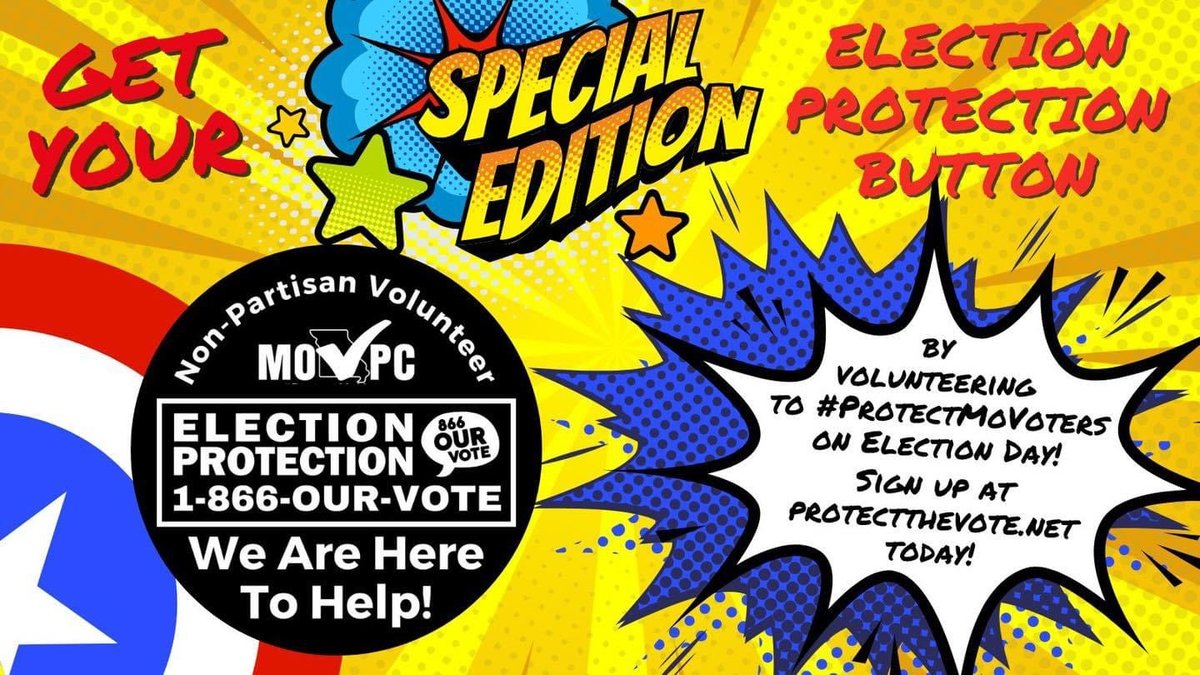 Many League members in Missouri help with #ElectionProtection. If you can help this non-partisan effort, go to ProtectTheVote.net. Voters who encounter a problem at the polls can call 1-866-OUR-VOTE (1-866-687-8683).