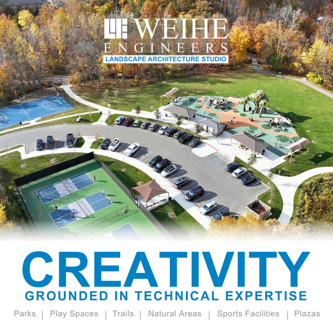 Designing parks, play spaces, trails, natural areas, sports facilities, and plazas that attract visitors who return and rave about their experience.

Only from the Landscape Architecture Studio at Weihe Engineers:
bit.ly/3Tflhb0