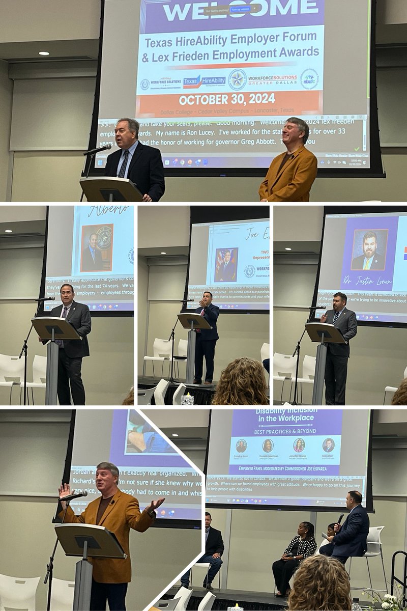 TrevinoTWCLabor's tweet photo. Welcome to this year’s Texas HireAbility Employer Forum and Lex Friedman Award ceremony. I appreciate the Governor’s Committee on People with Disabilities for their dedication to further opportunities for persons with disabilities. #Texasworkforce #TexasHireAbility https://t.co/icCvSk1kV5