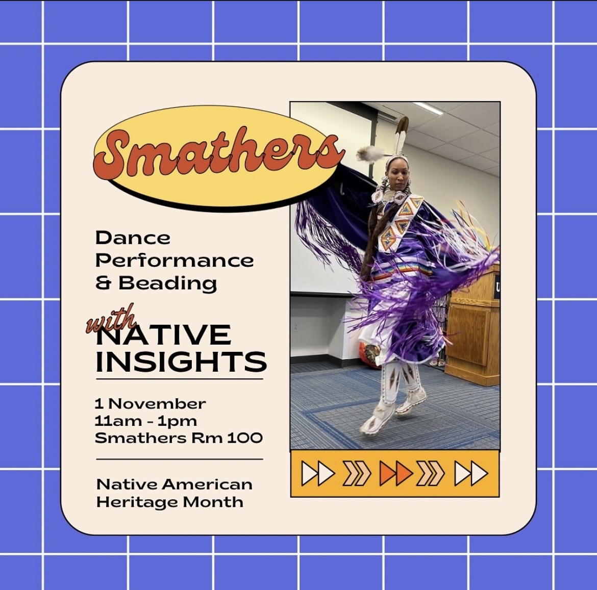 Don't forget to kick off Native American Heritage Month with us in Smathers Room 100 this Nov 1st!