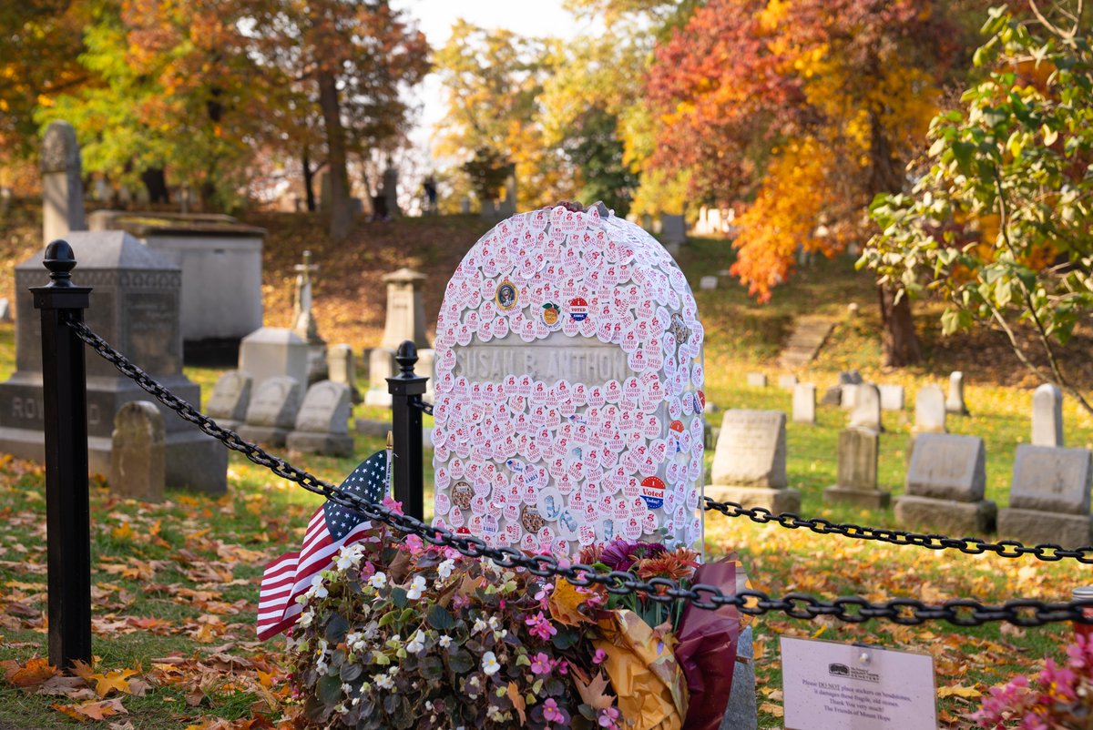 Early voting in Rochester and Monroe County is underway and lasts through November 3, and many people have already placed their "I Voted" stickers on Susan B. Anthony's grave. 

This #ROC election day tradition is a tribute to her pivotal role in the women’s suffrage movement.
