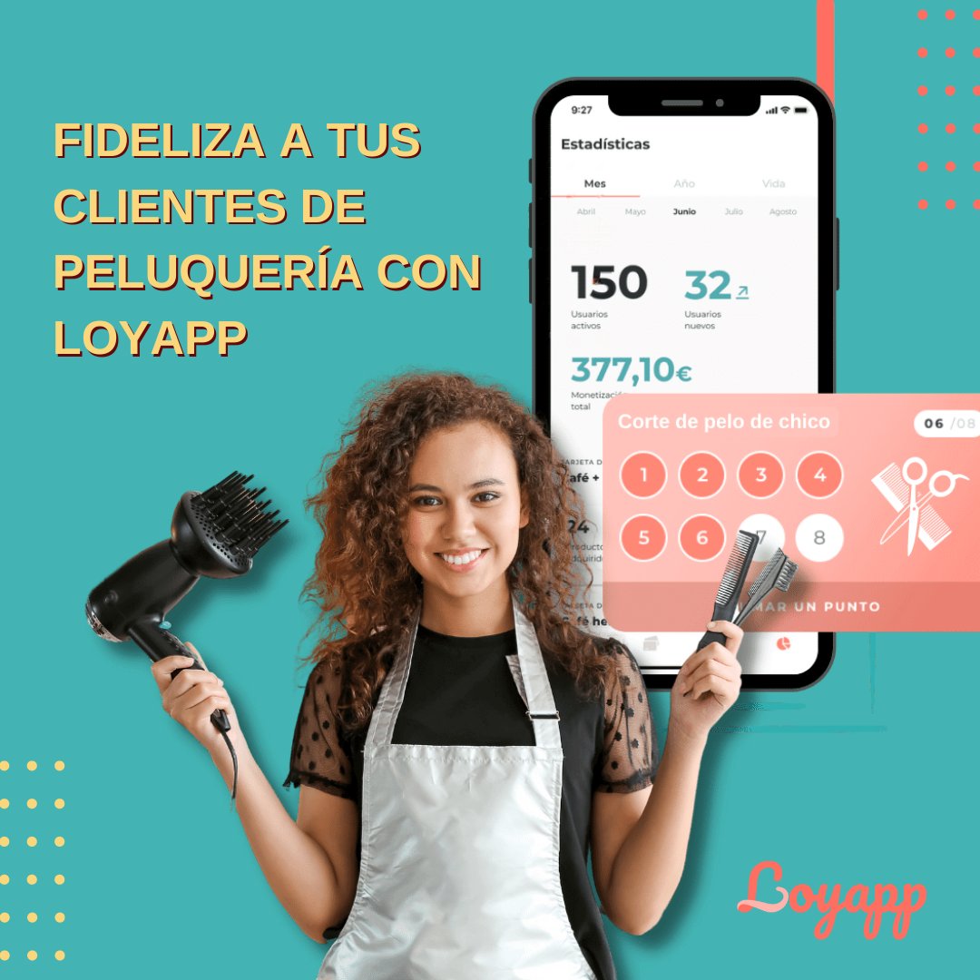 ✂️ ¿Tienes una peluquería y quieres que tus clientes siempre vuelvan a cortarse el pelo contigo? 💇‍♀️
¡Fideliza de manera fácil y eficiente!
👉 Prueba Loyapp gratis y comienza a fidelizar a tus clientes desde hoy.
loyapp.es/negocios/tarje…