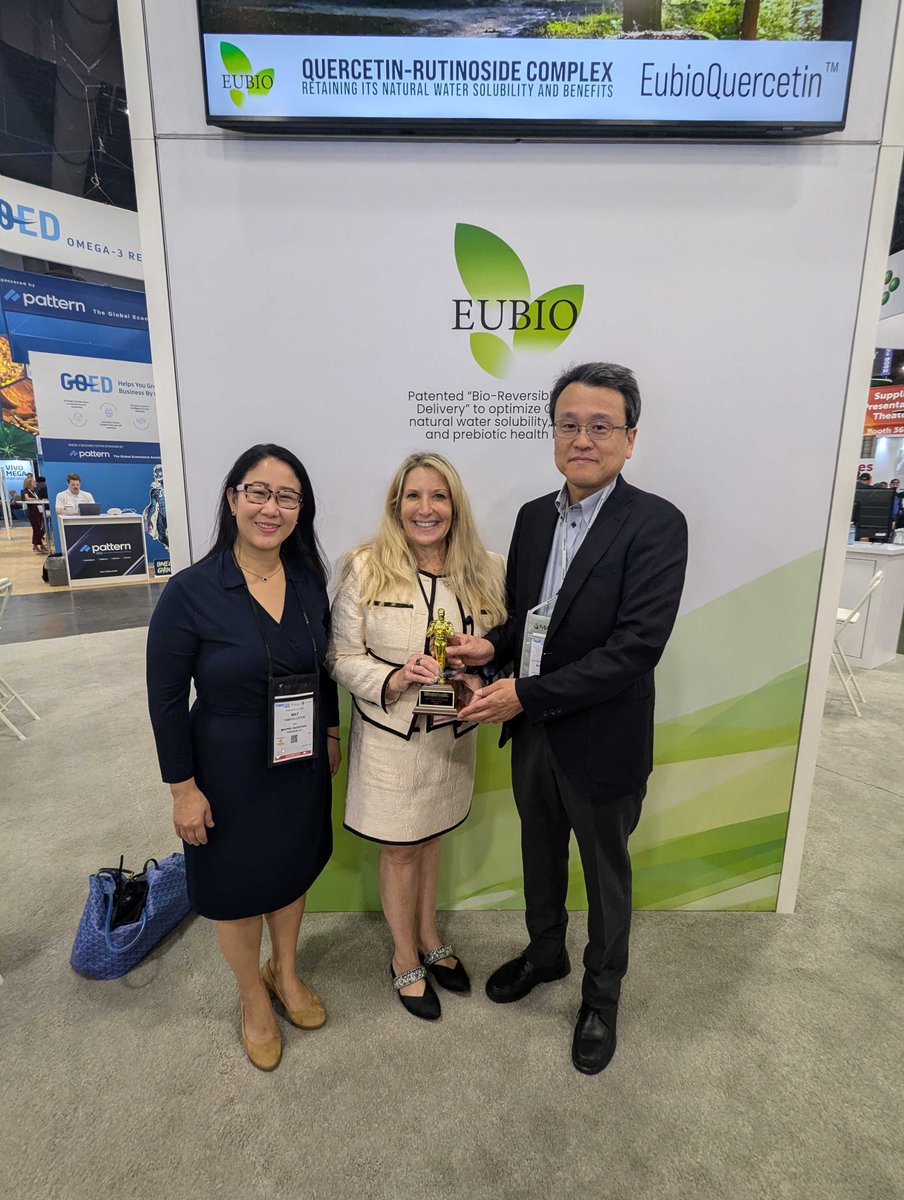 MayproGroup's tweet image. Congratulations to Maypro and Alps Pharmaceutical for winning the Natural Choice Award for Best Botanical Ingredient for EubioQuercetin™. EubioQuercetin™ is perfectly suited for healthy aging, beauty from within, intestinal health and stress-relief formulations

#SupplySideWest