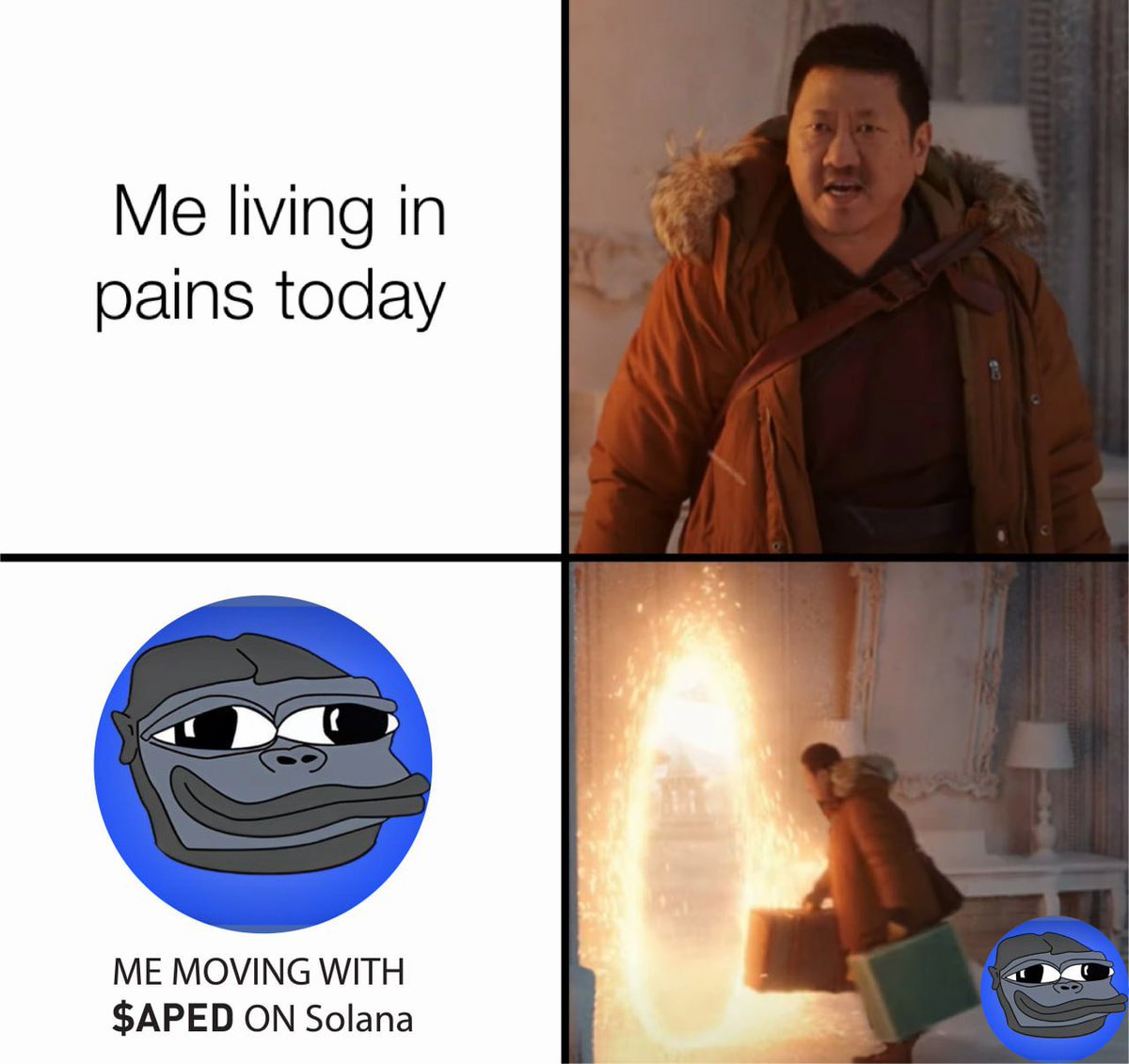 You know your way degen 
$APED