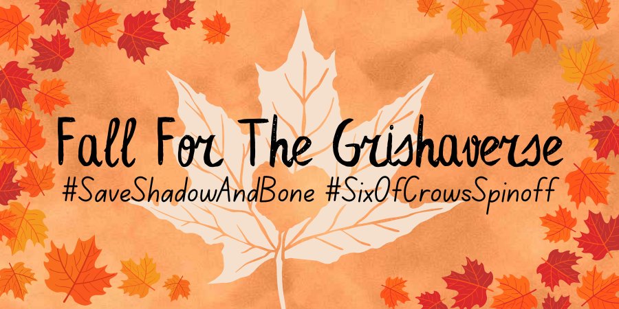 savethegrisha's tweet photo. We are officially announcing our next Postal Campaign: #FallForTheGrishaverse talking about what made us fall in love with this show and it's universe of potential this autumn season.
Read this 🧵for how to take part!
#SaveShadowAndBone #SixOfCrowsSpinoff https://t.co/U8bspDGaee