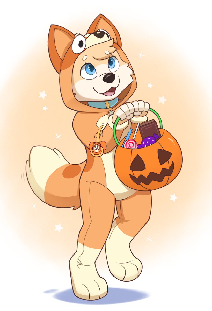 🐶Trick or Treat ^^🎃

 art by Pastelberry on (FA)