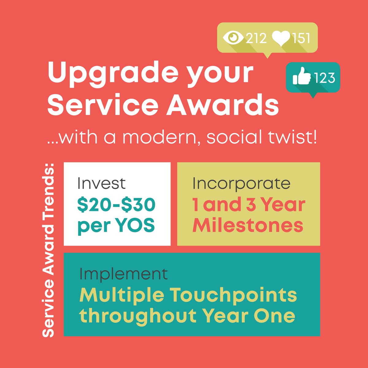 IncentiveServic's tweet photo. Modernize Your Service Award Strategy: It’s time to transform your Service Awards. Enhance the investment &amp; frequency all while incorporating a social twist! These best practices can create a more engaging &amp; relevant experience for team members. Learn more https://t.co/AxI3PBiJmc https://t.co/9rGLStANWY