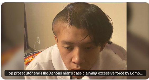 CalgaryOccupy's tweet photo. ~WTF? ASIRT recommended charges. Crown Prosecutor disagrees!
In December 2020, Todd kicked Pacey Dumas in the head, leaving the then-18-year-old with a hole in his skull and "long-lasting if not permanent injuries," the Alberta Serious Incident Response Team (ASIRT) found. https://t.co/8CpWjhmEWC