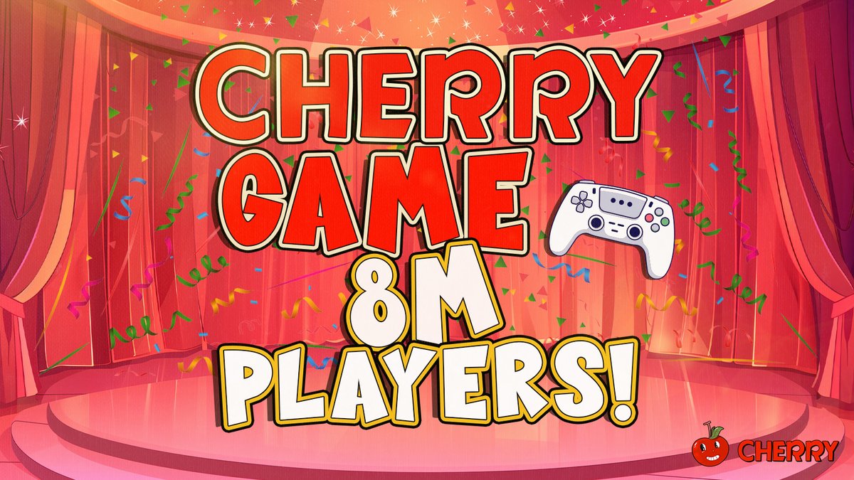 cherrytgbot's tweet photo. 🍒Hey, #Cherry Questers! We’ve smashed through another HUGE milestone!

Cherry Quest has now surpassed 8 million players!🎉 The game’s growth is on fire, with millions of players battling for leaderboard spots and USDT rewards. More challenges and opportunities are coming as we continue to rise—don’t miss out!

Plus, remember, every player will get a $CHERRY airdrop upon the token launch! Stay tuned for what’s next, and keep climbing that leaderboard for Phase 7, ending on November 2nd at 9 PM UTC!