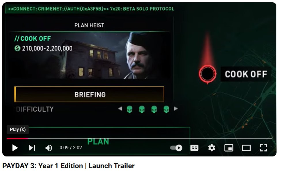 LockePayday's tweet photo. I made it into the Year 1 Edition Launch Trailer - Yay ... or rather... Forsure!
#payday3
#lockeforsure
#videogames https://t.co/iiQMRzfTst