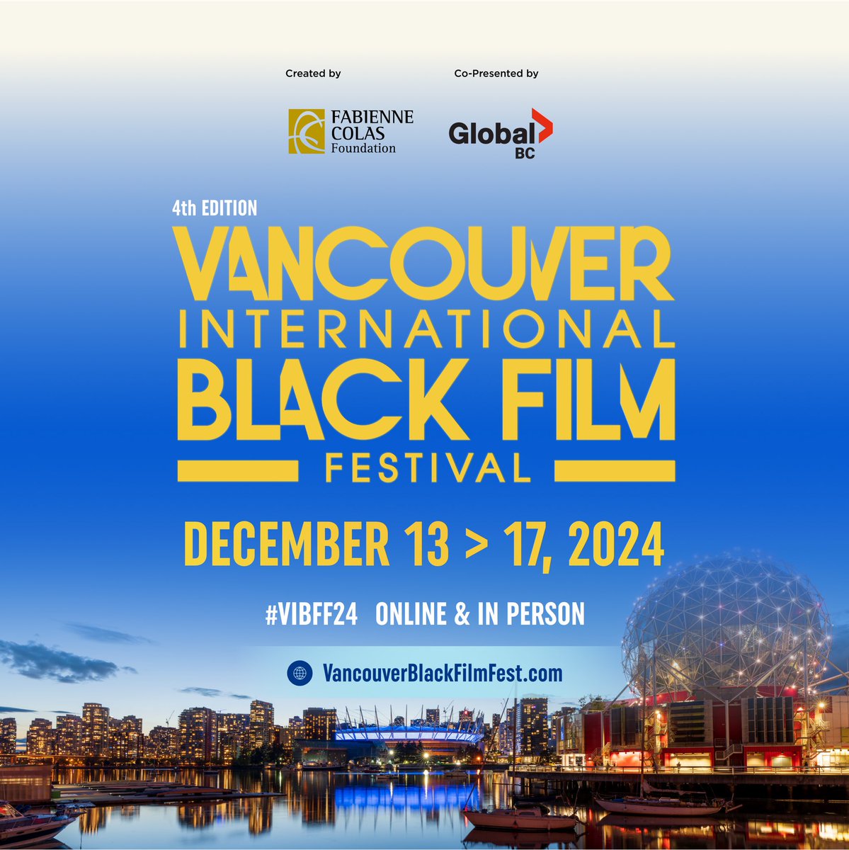 Vancouver International Black Film Festival (@vablackfilmfest) on Twitter photo Mark your calendars! 📅 The Vancouver International Black Film Festival returns in 2024! Get ready to celebrate powerful stories, diverse voices, and groundbreaking films. You won’t want to miss this! 
#SaveTheDate #VIBFF2024 #BlackCinema #ComingSoon Mark your calendars! 📅 The Vancouver International Black Film Festival returns in 2024! Get ready to celebrate powerful stories, diverse voices, and groundbreaking films. You won’t want to miss this! 
#SaveTheDate #VIBFF2024 #BlackCinema #ComingSoon