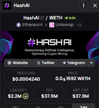 KryptoZack's tweet photo. Yo, why is this AI coin running ads on Dexscreener?

I thought the utility is what gets the price to pump! https://t.co/V9REgSajwT