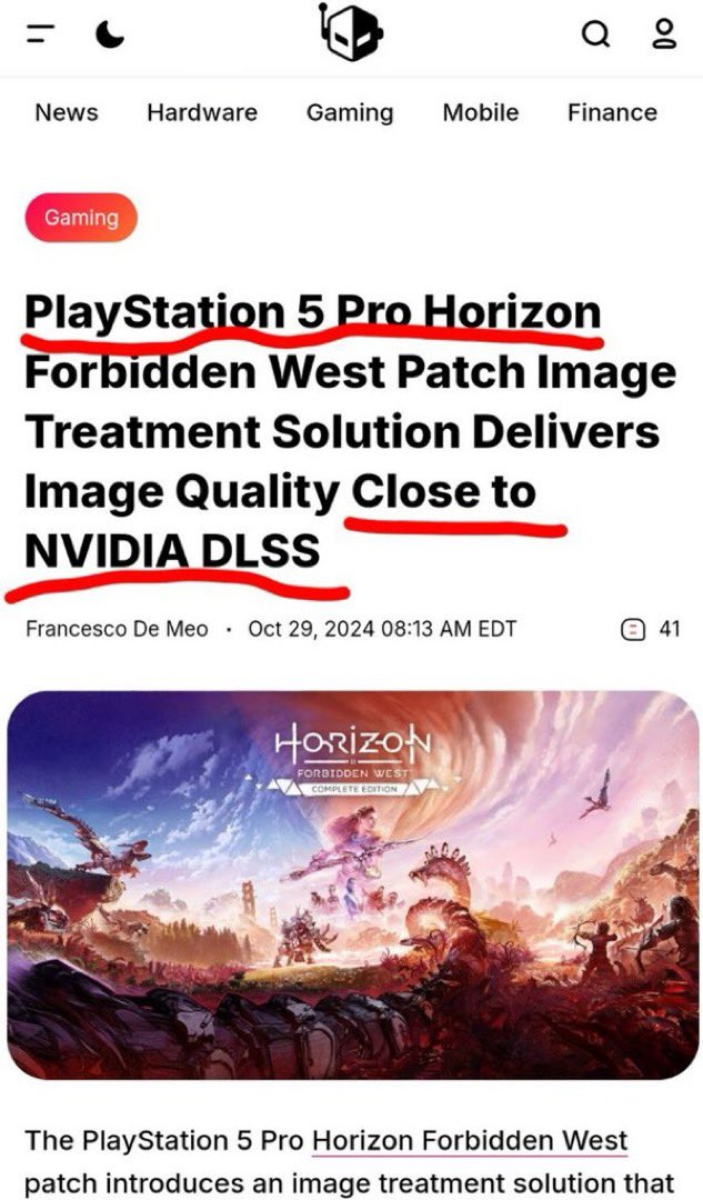 JayDubcity16's tweet photo. In the word’s of the famous OG Almighty Nxtgen720 Johnson : “My God My God!”.
Looks like PS5 Pro is the kick off to battling Nvidia for gaming Dominance in the tech wars. Let the games begin!
#Mark Cerny > Jensen Huang
#Playstation5Pro
#ConsoleMasterRace https://t.co/GNlLPlO6rl
