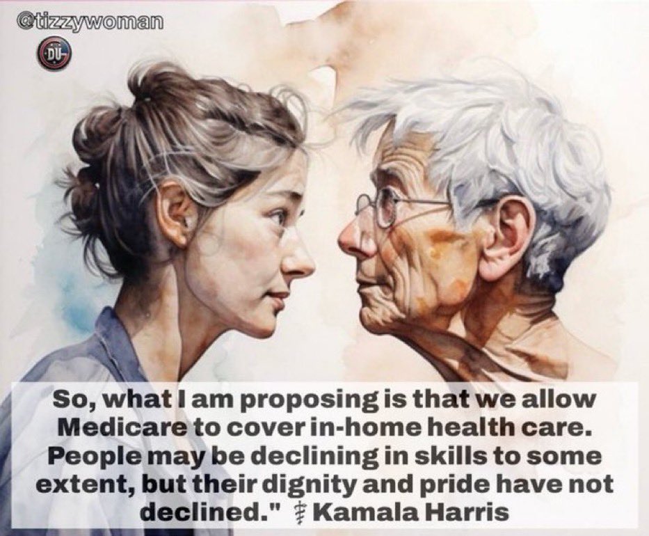 Kamala Harris understands that dignity doesn’t diminish with age. 

Her plan to expand Medicare to cover in-home care honors the pride of those who raised us, ensuring they can age with the comfort, respect, and independence they deserve. 

This isn’t just policy—it’s a promise