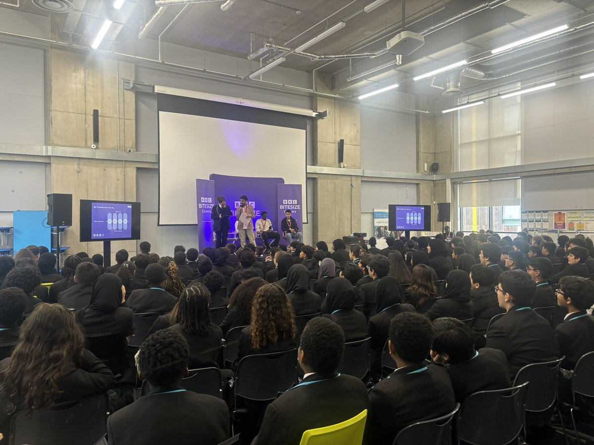 eactcrest's tweet photo. It was a pleasure to have the BBC team in school today to discuss all things careers with our students. Thanks for stopping by @bbcbitesize @EducationEACT https://t.co/bc6haw5Z19