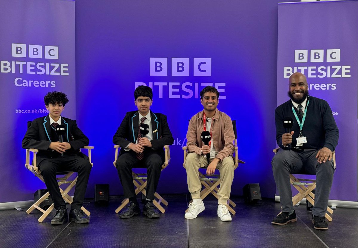 eactcrest's tweet photo. It was a pleasure to have the BBC team in school today to discuss all things careers with our students. Thanks for stopping by @bbcbitesize @EducationEACT https://t.co/bc6haw5Z19