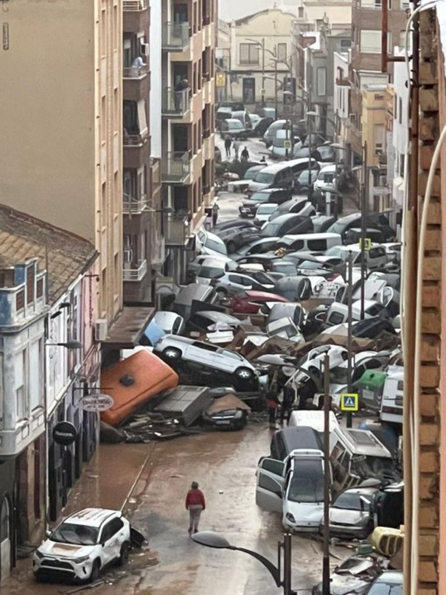 Terrible to see such loss of life &amp; damage in Spain from an unprecedented and climate change fuelled storm.  The lottery of where destructive weather events hit next means we are all at risk. We need to stop burning fossil fuels as fast as we can, to save us all. #dana #valancia