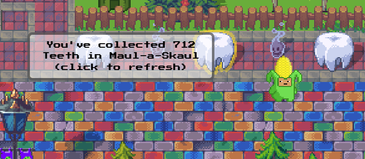Cyber_ImpPlant's tweet photo. I have found a way to know how much teeth you have... 

Just click on the tooth next to path, why is it so simple? 😅😂🤣

Spread the knowledge and show me your score. 🔥💪

@pixels_online @uumooment #PixelsCreator #MaulASkaul #Teeth #PixelsEvent #PixelsHalloween #Halloween #Score #Points