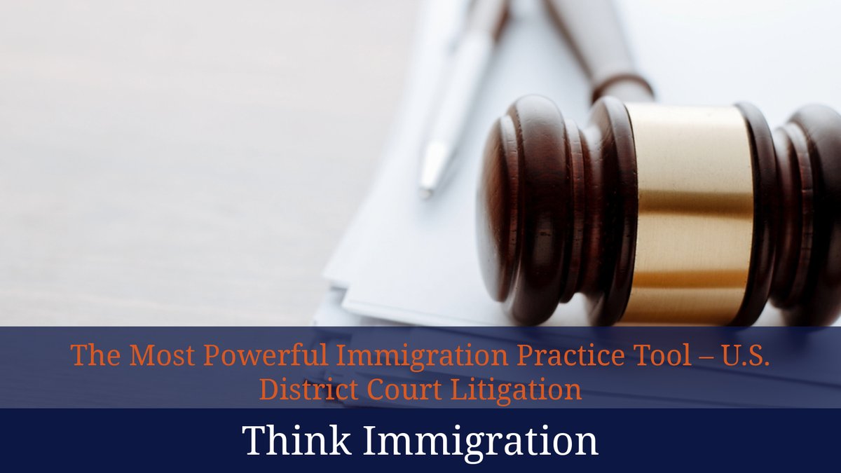 AILANational's tweet image. What’s the most powerful #immigration practice tool? Brian Green argues that it is U.S. District Court Litigation and gives examples in this #ThinkImmigration blog post: bit.ly/3CgKOKz