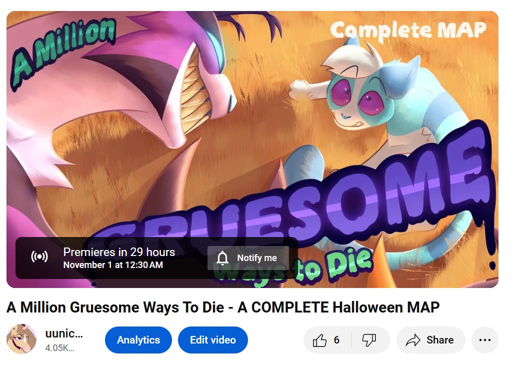 unicornicarts's tweet image. A MILLION GRUESOME WAYS TO DIE, my #multianimatorproject, airs TOMORROW at 8:30pm EST!!! be SO ready guys (link to premiere below)