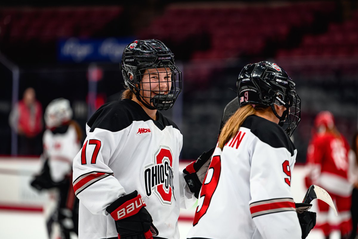 OhioStateWHKY's tweet photo. DYK - Jocelyn Amos is the first Buckeye to score a PPG and SHG in a game since the 2010-11 season❗

She finished Saturday's Ice Breaker championship game with the two goals and two assists for a career-high four point game 👏

#GoBucks https://t.co/v02F3O6HpC