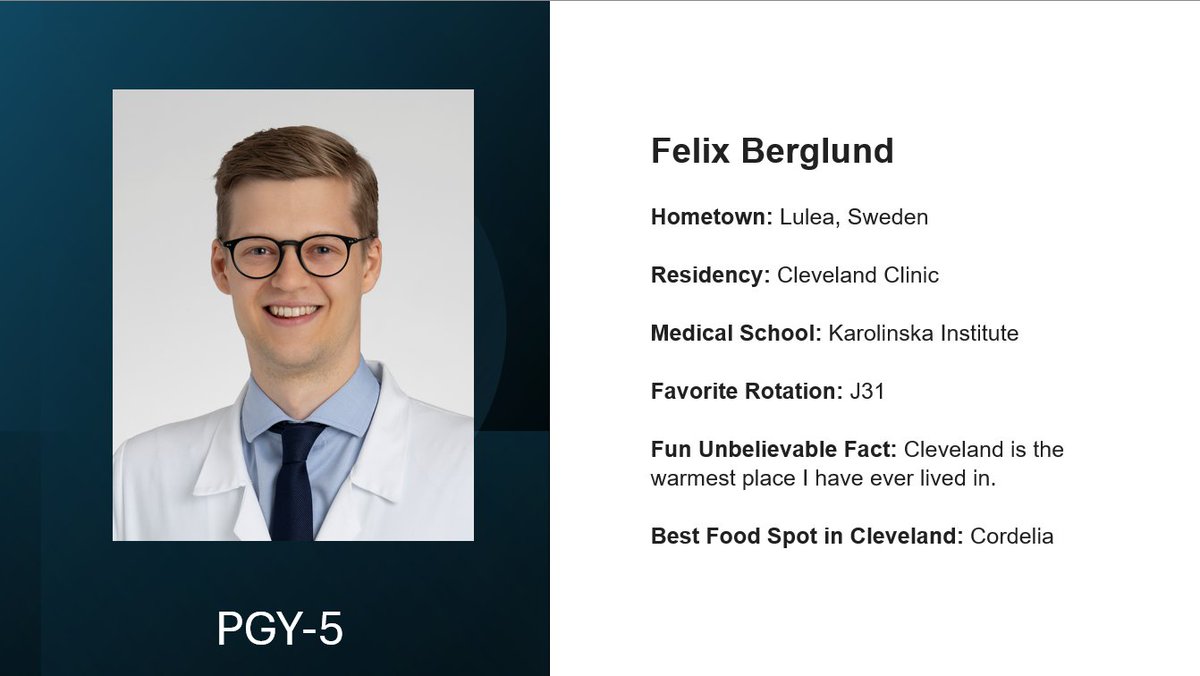 CCFcards's tweet photo. Meet our Swedish superstar fellow, Felix! @venumenon10 @tavrkapadia @RanLeeMD @karolinskainst @CCF_IMCHIEFS @CleClinicHVTI #CCFFam https://t.co/s5tuWzHV1B