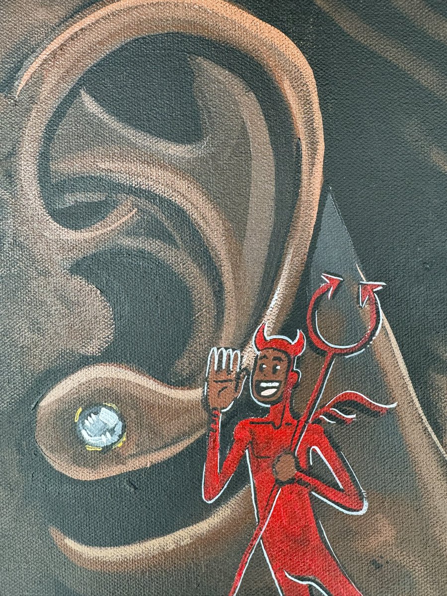 My Head Been Elsewhere 
Acrylic on canvas
36x48in
