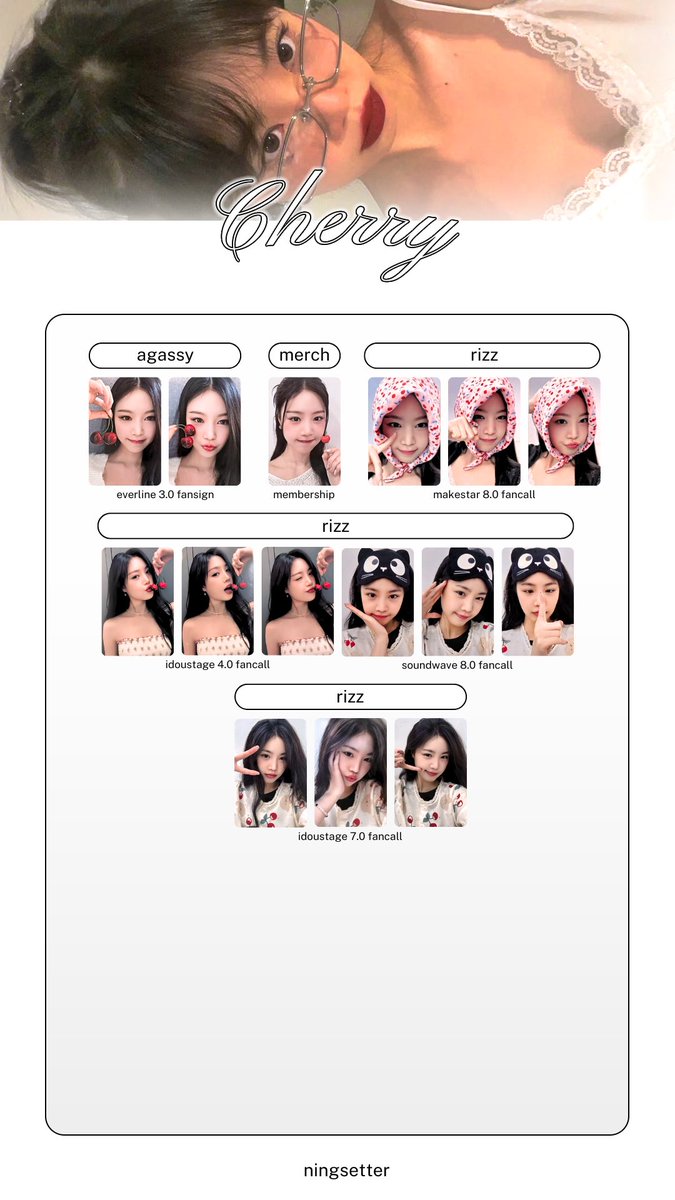 soojin cherry photocards template 🍒 🏷️: seo soojin 수진 スジン