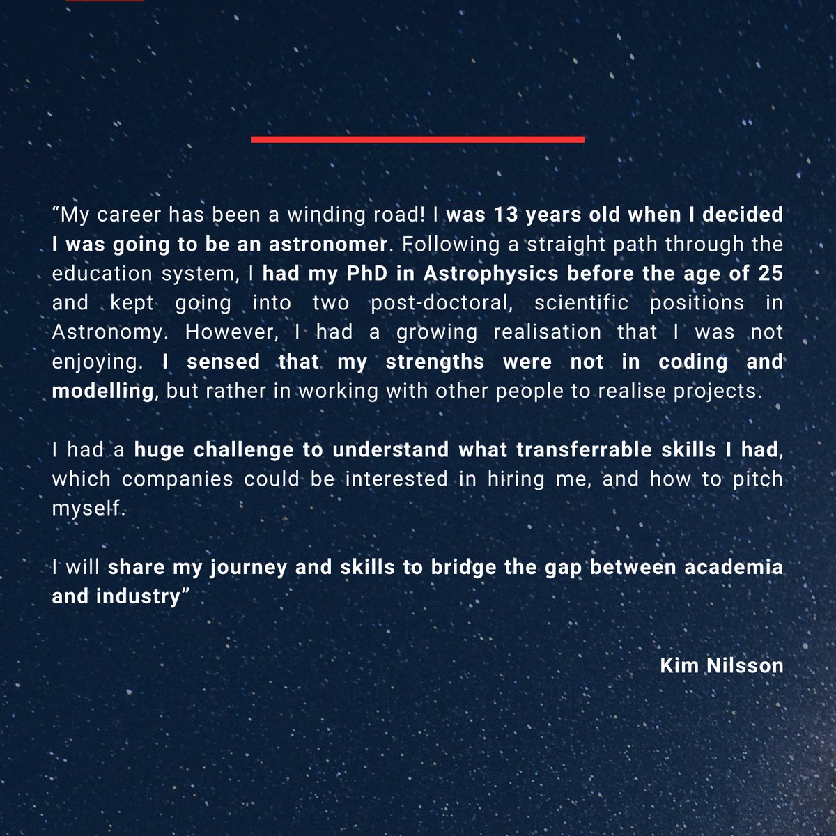 #AgendaVRID Aún puedes inscriberte en la Conferencia "¿Cómo transitar de la academia a la industria?". De la Dra. Kim Nilsson, PhD en Astrofísica que llegó a fundar y escalar importantes empresas de IA, datos y robótica.📅 6 de noviembre | 📷 09:00 hrs 📷tinyurl.com/EntradaKimNils…