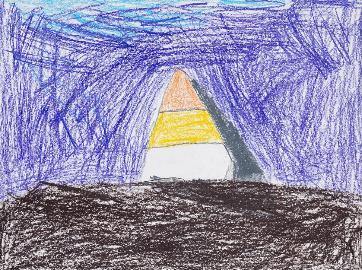 #NationalCandyCornDay Made using corn syrup and developed to look like corn kernels, today candy corn is synonymous with the celebration of Halloween in the USA. Several student artists in #KernelsOfCulture represented their favorite treat in art.