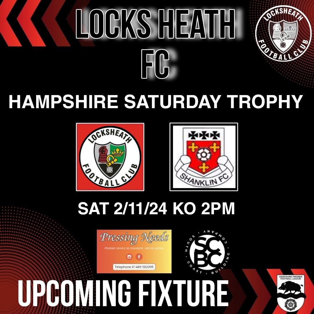 We are in cup action again this weekend as we host Shanklin in the Hampshire cup. 

Please note the earlier kick off time! 

UTL🔒