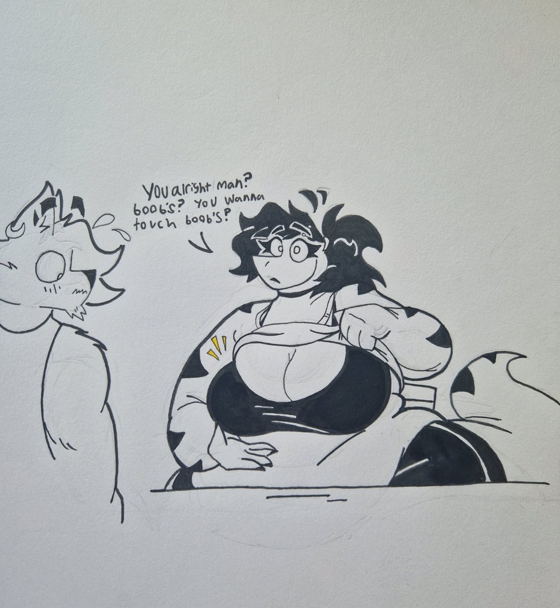 Ev when... When her.. When her boyfren.

#furryart #bbw