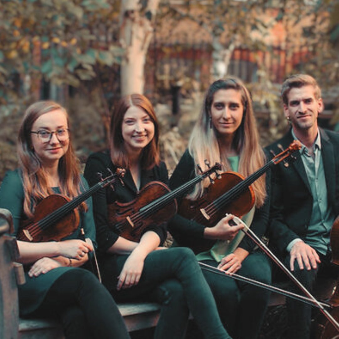 ContinuoFndn's tweet photo. Brighten up a November afternoon with @ConsoneQuartet at @wye_music. Enjoy Schubert’s 'Death and the Maiden' and Mendelssohn’s String Quartet in E flat (1823), plus Schumann 'Bilder aus Osten' arranged for string quartet.

📅 10 Nov, 3pm
📍 @bridges_centre
https://t.co/kHqPHyrUD7 https://t.co/twHp8QNeFL