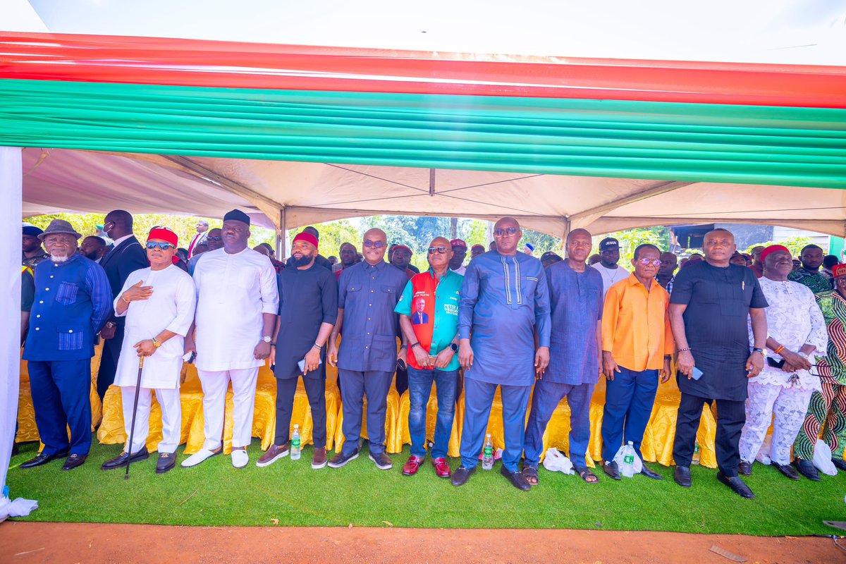 PNMbah's tweet photo. As part of our commitment to opening up rural communities, easing urban congestion, and delivering impactful development across Enugu State, today, we once again flagged off a series of transformative road projects in Nkanu East and Nkanu West Local Government Areas. These projects are a testament to our administration’s dedication to connecting Enugu and creating lasting economic growth for all.

The scope of these road projects includes the 9.3km Amodu-Akpugo road, the 5km Amagu - Attakwu - Akegbe - Ugwu - Akpasha road, and the 3.12km Obuofia - Obeaghu - Akegbe - Ugwu road in Nkanu West. In Nkanu East, we’re constructing the 12.96km Nara-Mburubu-Nomeh road, complete with 2- and 3-span bridges, the 9km Nara-Nkerefi road, the 8.67km  Akpawfu-Amagunze road with a spur to Onicha Agu, the 7km Nomeh-Oduma road, the 9.7km Amagunze-Ihuokpara-Ugbawka road, the 6.9 km Isiogbo Nara-Isu road, and the 7.2km Mburubu-Nkerefi road.

By enhancing access to these rural areas, we are not only addressing the challenges our farmers face in getting their produce to market but also significantly cutting travel time between communities. Strengthening infrastructure is key to a prosperous Enugu, and with these projects, we are taking yet another step towards delivering development that reaches every citizen.