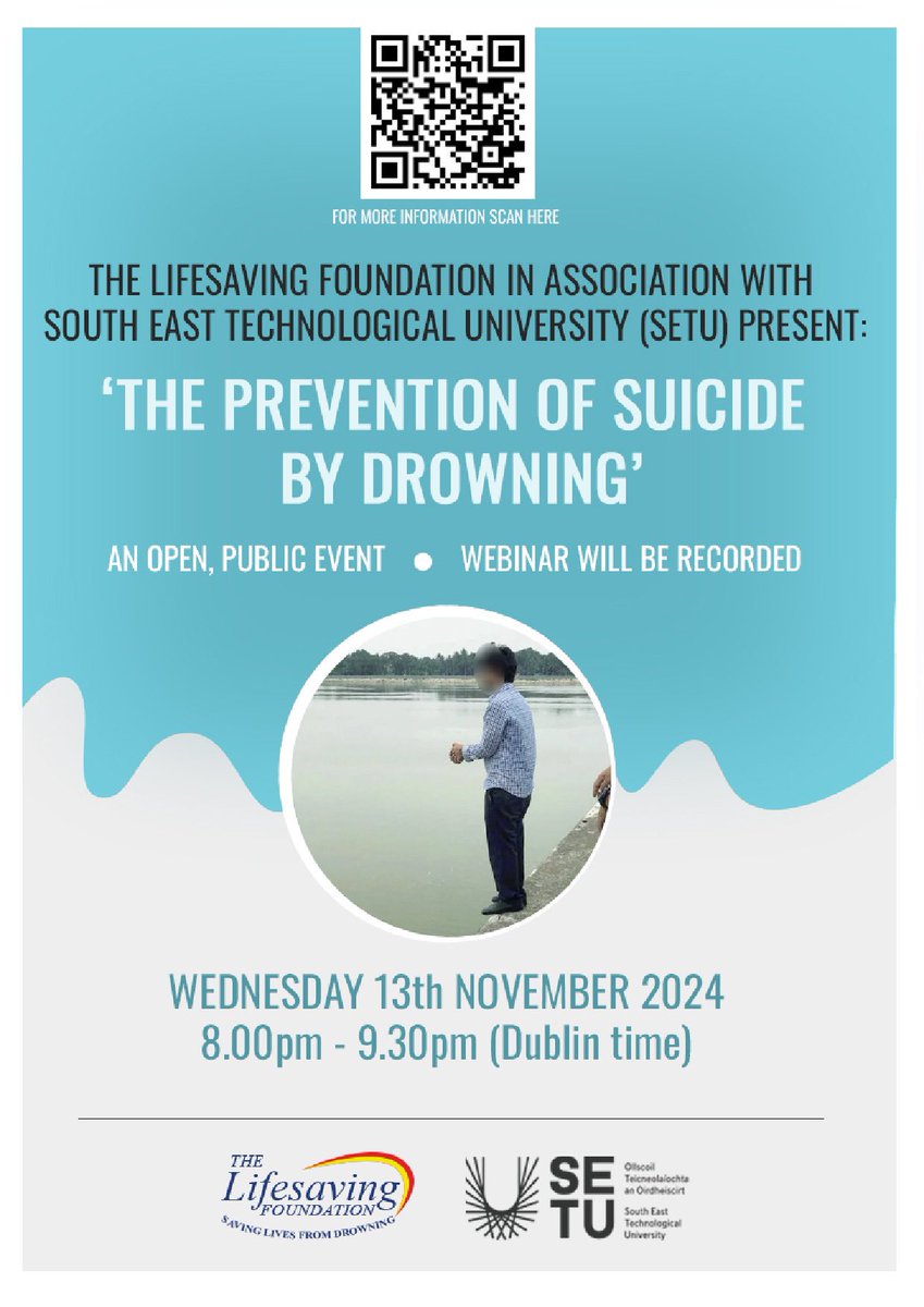 The Lifesaving Foundation wants to stop 700,000 people dying from suicide each year and is striving to change the narrative on suicide by drowning. #drowingprevention Join the discussion on the 13/11/24 to reduce the impact of suicide on families and community. #suicidebydrowning
